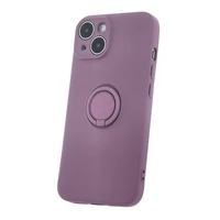Dėklas telefonui su piršto laikikliu iPhone 15 Pro 6,1" šviesiai violetinės spalvos