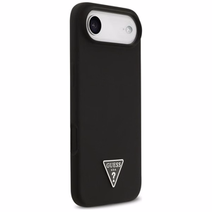 Guess Silikoninis Trikampio Logotipo Magnetinis dėklas telefonui iPhone 17 Air - juoda