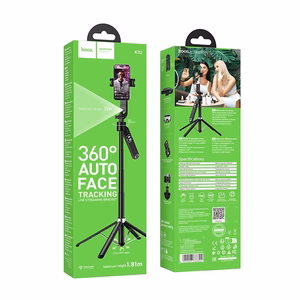 Selfie stick Hoco tripod with remote control 360 degree with auto face tracking K32 black
