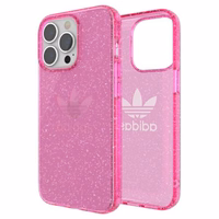 Adidas OR apsauginis skaidrus dėklas Blizgučiai iPhone 13 Pro / iPhone 13 - rožinis