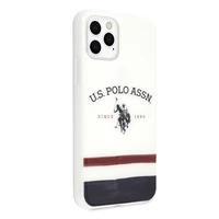 US Polo USHCN65PCSTRB iPhone 11 Pro Max balta Tricolor Pattern Collection