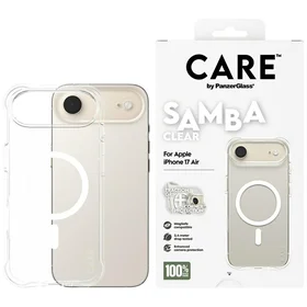 CARE by PanzerGlass Madingas Samba dėklas su baltu Magnetiniu iPhone Air - Skaidrus