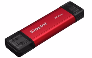 Kingston Technology Dual Portable 512 GB USB Type-A / USB Type-C 3.2 Gen 2 (3.1 Gen 2) Juoda, Raudona