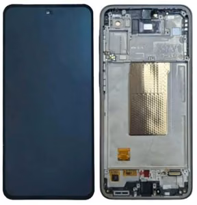 Ekranas Samsung A376 A37 5G su lietimui jautriu stikliuku ir rėmeliu Grey Green originalus (service pack)