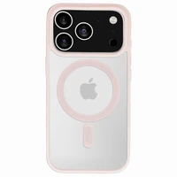 Acrylic Color Magsafe dėklas iPhone 17 Pro šviesiai rožinis