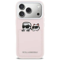KARL LAGERFELD case for IPHONE 17 Pro Max KLHCP17X6PCSPKCP (PU W/ K&C Print & Pocket) pink