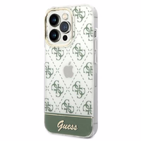 Guess 4G Pattern Script dėklas telefonui iPhone 14 Pro Max - chaki