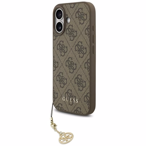 Guess 4G Charms Collection Magnetinis dėklas telefonui iPhone 17 - rudas