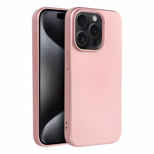 METALLIC dėklas telefonui IPHONE 15 Pro rožinis