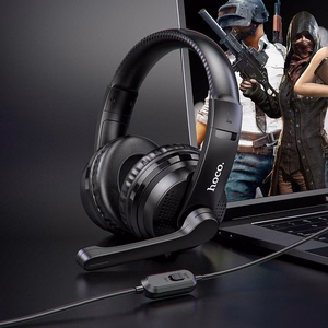 Проводные накладные наушники Jack 3,5 mm Hoco W103 черные