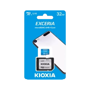 Kioxia microSD 32 GB UHS-I U1 atminties kortelė su adapteriu