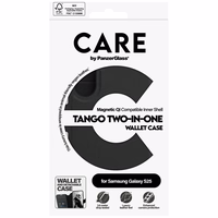 CARE by PanzerGlass Feature Tango 2in1 piniginės dėklas Samsung Galaxy S25 - juodas