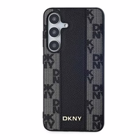 DKNY Odinis langeliais raštuotas magnetinis dėklas Samsung Galaxy S24 - juodas