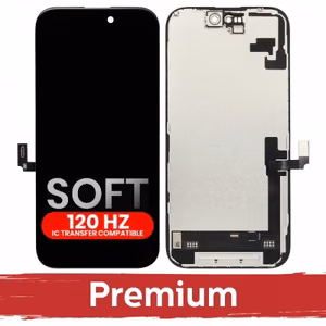 LCD ekranas suderinamas su iPhone 16 juodas (SOFT OLED / Stable 120Hz / Premium) savo diagnostika