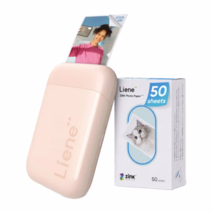 Liene Pearl 2x3" nešiojamas nuotraukų spausdintuvas (rožinis)