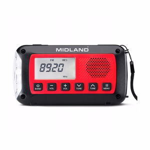 Midland ER100 avarinis radijas su 2600 mAh akumuliatoriumi