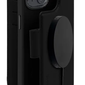 Decoded Nuimamas odinis piniginės dėklas su MagSafe ir atvartu iPhone 14 Plus - juoda