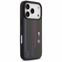 Dėklas telefonui BMW M Kevlar Lines & Logo MagSafe Case for iPhone 17 Pro - juodas