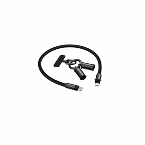 Devia kabelis lanyard 2in1 PD USB-C - Lightning 0,3 m 27W juodas