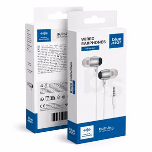 Проводные наушники Jack 3,5 mm Blue Star M09 1,2 m белый
