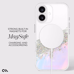 Case-Mate Karat MagSafe dėklas, skirtas iPhone 16, holografinis „Soap Bubble“