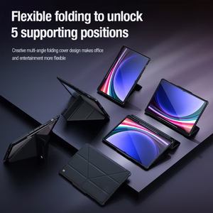Nillkin Bumper Leather Case Pro dėklas Samsung Galaxy Tab S9+ - juodas