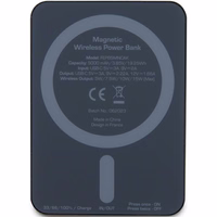 Išorinė baterija Ferrari Metalinis logotipas Magnetinis 15W 5000mAh - juoda