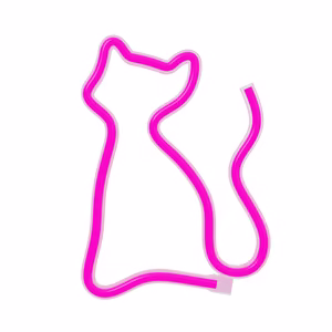 Neon LED Light CAT rožinis Bat + USB FLNE04 Forever Light