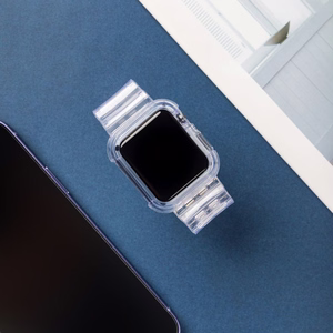 Silicone Band Strap Bracelet Case Strap Light Set for Apple Watch 38mm - Purple