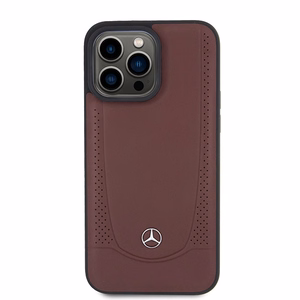 Mercedes MEHCP15LARMRE iPhone 15 Pro 6.1" raudonas/raudonas kietas dėklas Odinis Urban Bengale