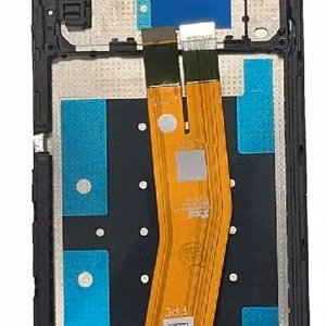 LCD ekranas Samsung A145 A14 4G 2023 su jutikliniu ekranu ir rėmeliu (Yellow flex) juodas originalus