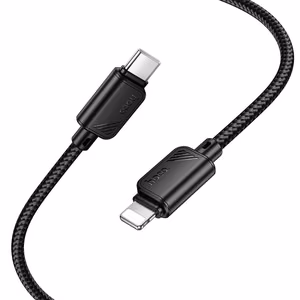 Кабель USB C to Lightning Hoco PD 27W 1 m X113 черный