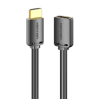 HDMI 2.0 vyriškos ir HDMI 2.0 moteriškos lyties prailginimo kabelis Vention AHCBH 2 m, 4K 60 Hz, (juodas)