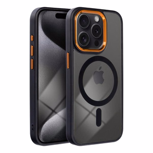 COLOR EDGE MAG COVER dėklas telefonui suderinamas su Magnetiniu IPHONE 15 juoda auksinė