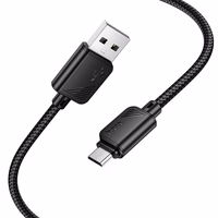 Kabelis USB A į Micro USB Hoco 2,4A 1 m X113 juodas