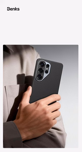 Benks Magnetic Armor Pro Kevlar Metal Frame Dėklas 600D (G048) for Samsung Galaxy S26 juodas