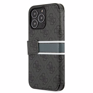 Guess GUBKP13L4GDGR atverčiamas dėklas iPhone 13 Pro / 13 6,1" 4G Stripe – pilkas