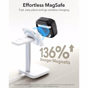 ESR Pulse Halolock MagSafe dėklas AirPods 4, juodas