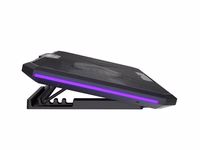 Nešiojamojo kompiuterio aušinimo padėklas FURY GUNBAI G3 14.1–17.3" su 2 ventiliatoriais, RGB apšvietimas, 2× USB