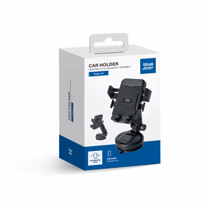 Automobilinis universalus telefono laikiklis Blue Star (Tough Lock) juodas