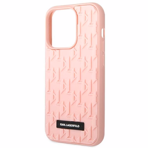 Karl Lagerfeld KLHCP14LRUPKLPP iPhone 14 Pro 6,1" kietas dėklas rožinis 3D Monogram