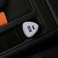 Įkroviklis automobilinis Forcell (CC50-1A1C) (1xUSB-C; 1xUSB; 5A 38W) baltas