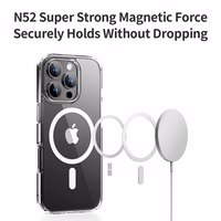 Rock Crystal Series Magnetinis dėklas telefonui Iphone 16 Plus skaidrus