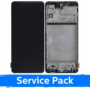LCD Display Compatible With Samsung M515 M51 Black With Frame (Service Pack)