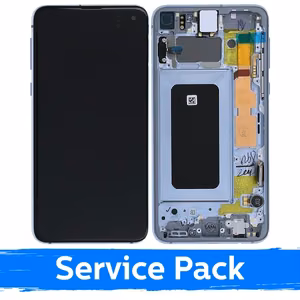 LCD Display Compatible With Samsung G970 S10e With Frame / Prism Blue / (Service Pack)