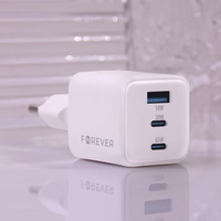"Forever TC-08-65ACC GaN PD QC įkroviklis 2x USB-C 1x USB 65W baltas