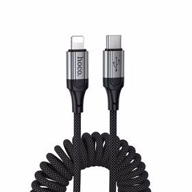 Kabelis USB-C į Lightning Hoco PD 2,4A 1,5 m X121 juodas