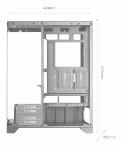Mars Gaming MCPRISMA kompiuterio korpusas „Midi Tower“ Juoda