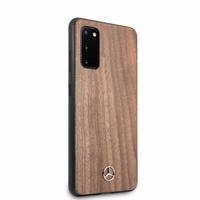 Mercedes Wood Line Walnut dėklas telefonui Samsung Galaxy S20 – rudos spalvos