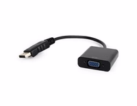 Gembird A-DPM-VGAF-02 vaizdo kabelio adapteris 0,15 m VGA (D-Sub) DisplayPort Juoda